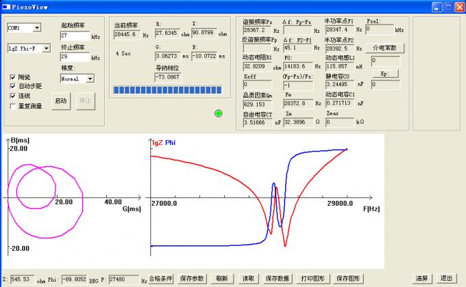 1Ω-1MΩ 임피던스 해석기 기계 절반 힘 주파수 공명