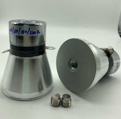 품질  80mm Ultrasonic Piezoelectric Transducer 25/50/80/120k Four Frequency 공장